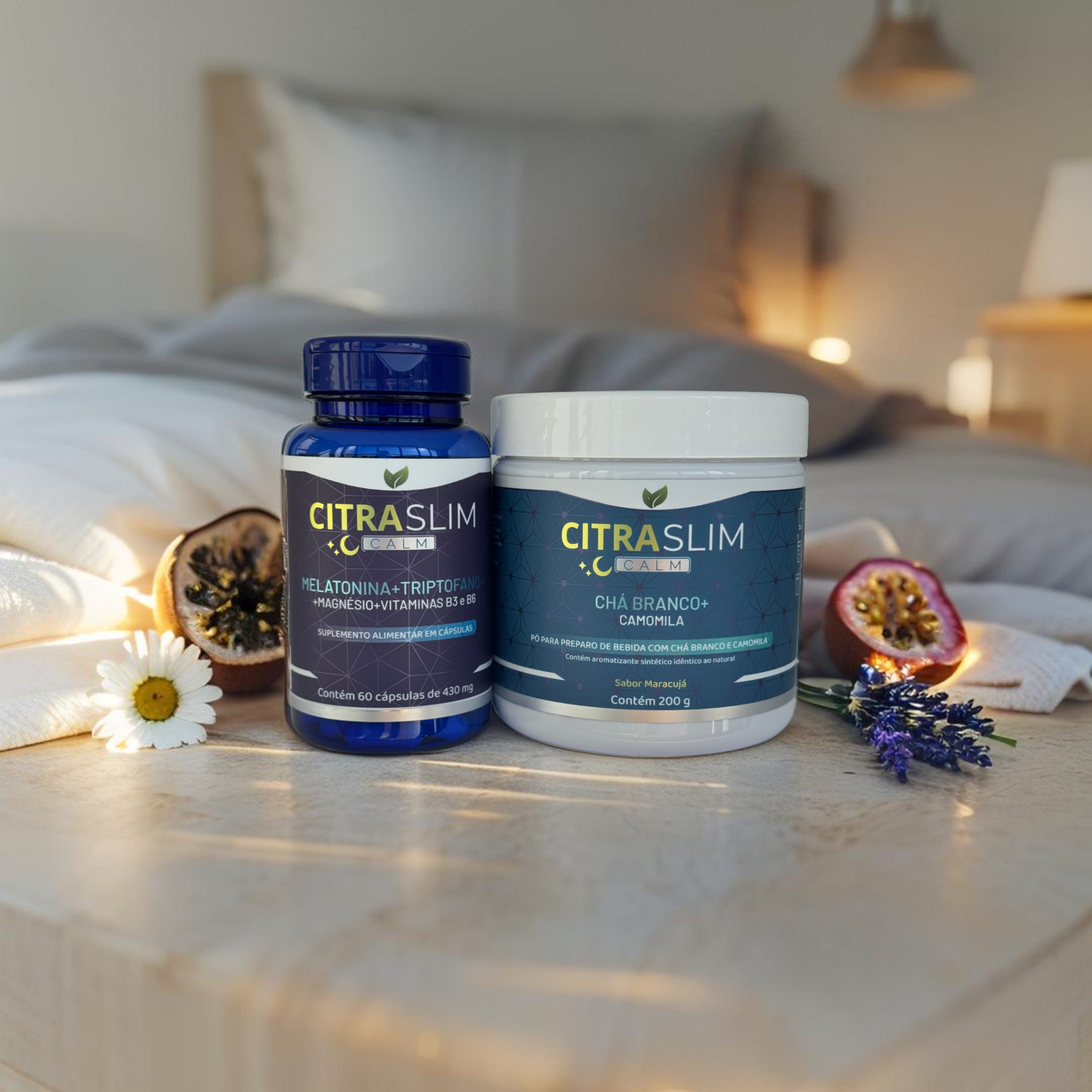1 CitraSlim Calm Melatonina + 1 CitraSlim Chá