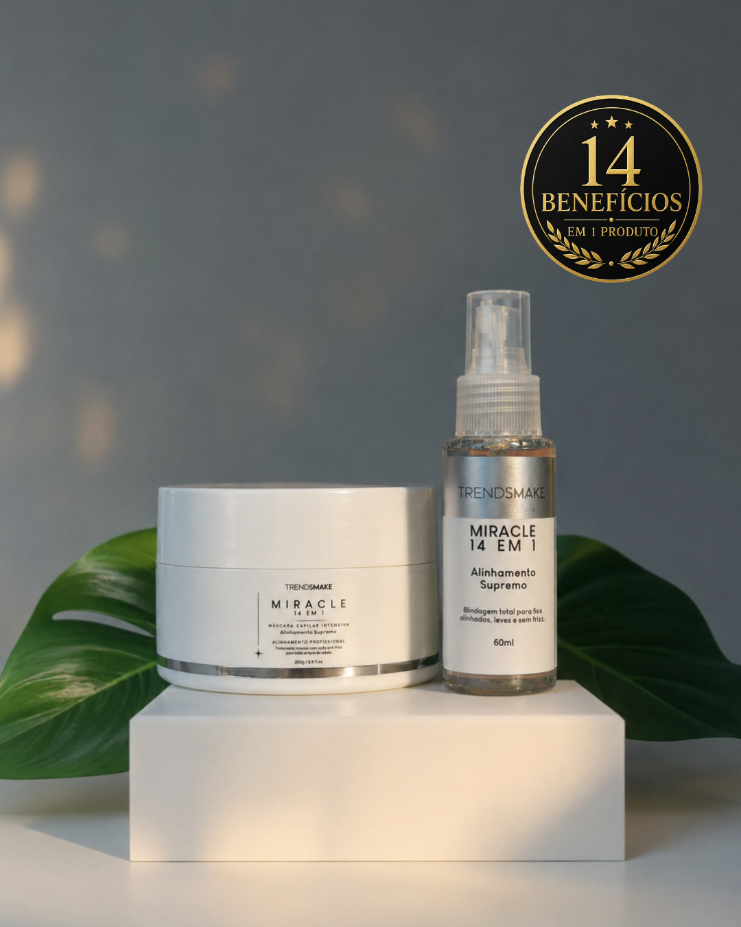 Kit tratamento Supremo: Miracle 14 em 1 + Máscara Capilar Miracle - 200g